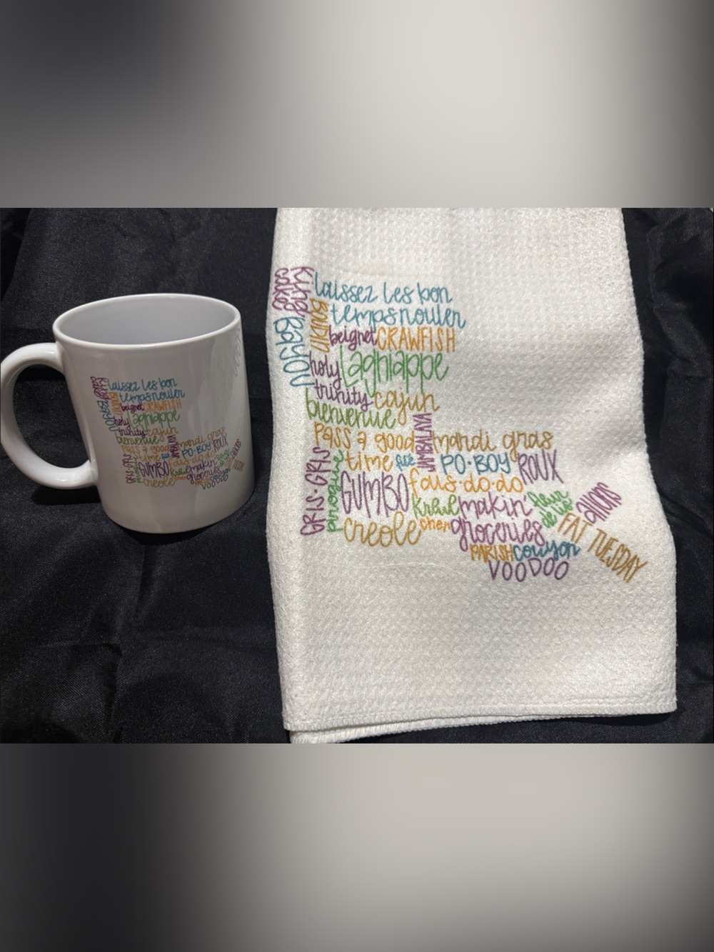Louisiana Tea Towel and Mug Set - Multicolor - BRAND NEW!